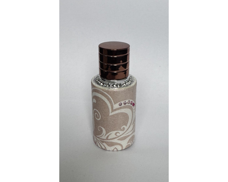 30ml flakón hand made hnedý srdce